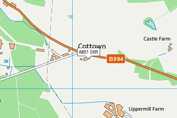 AB51 0XR map - OS VectorMap District (Ordnance Survey) AB51 0XR map - OS VectorMap District (Ordnance Survey)