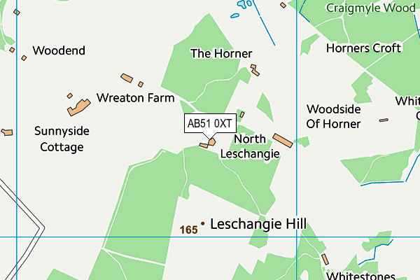 AB51 0XT map - OS VectorMap District (Ordnance Survey) AB51 0XT map - OS VectorMap District (Ordnance Survey)