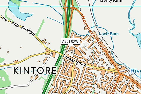 AB51 0XW map - OS VectorMap District (Ordnance Survey) AB51 0XW map - OS VectorMap District (Ordnance Survey)