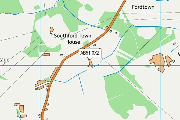 AB51 0XZ map - OS VectorMap District (Ordnance Survey) AB51 0XZ map - OS VectorMap District (Ordnance Survey)
