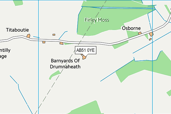 AB51 0YE map - OS VectorMap District (Ordnance Survey) AB51 0YE map - OS VectorMap District (Ordnance Survey)