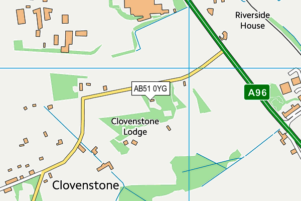 AB51 0YG map - OS VectorMap District (Ordnance Survey) AB51 0YG map - OS VectorMap District (Ordnance Survey)