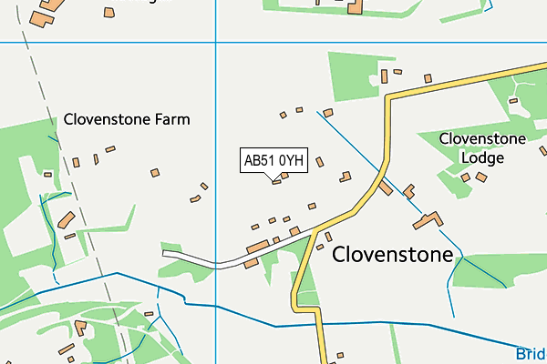 AB51 0YH map - OS VectorMap District (Ordnance Survey) AB51 0YH map - OS VectorMap District (Ordnance Survey)