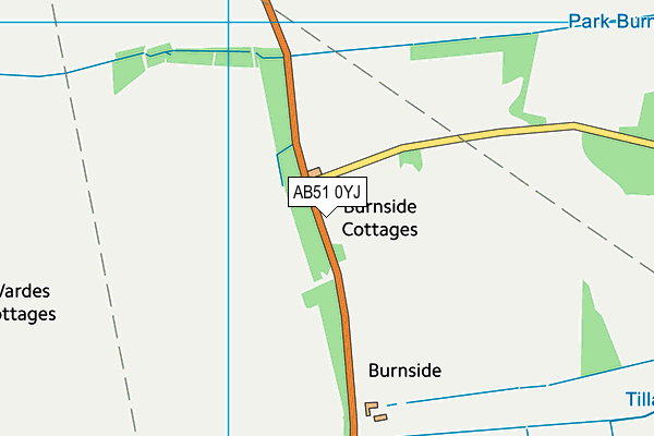 AB51 0YJ map - OS VectorMap District (Ordnance Survey) AB51 0YJ map - OS VectorMap District (Ordnance Survey)