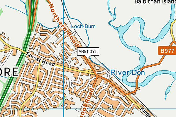 AB51 0YL map - OS VectorMap District (Ordnance Survey) AB51 0YL map - OS VectorMap District (Ordnance Survey)