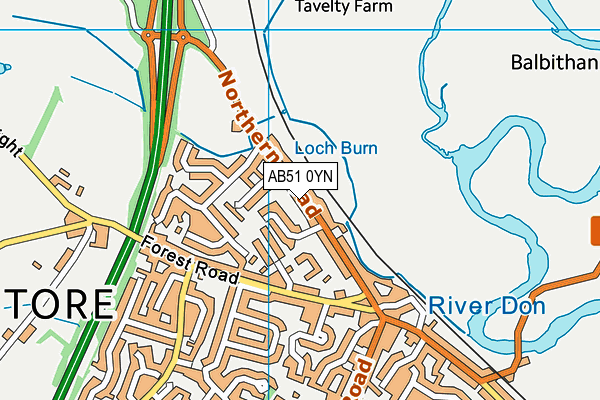 AB51 0YN map - OS VectorMap District (Ordnance Survey) AB51 0YN map - OS VectorMap District (Ordnance Survey)