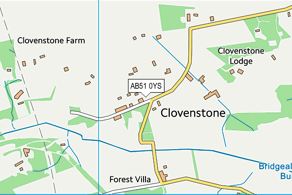 AB51 0YS map - OS VectorMap District (Ordnance Survey) AB51 0YS map - OS VectorMap District (Ordnance Survey)