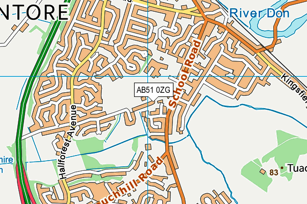 AB51 0ZG map - OS VectorMap District (Ordnance Survey) AB51 0ZG map - OS VectorMap District (Ordnance Survey)