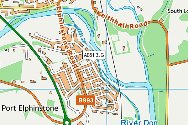 AB51 3JG map - OS VectorMap District (Ordnance Survey) AB51 3JG map - OS VectorMap District (Ordnance Survey)