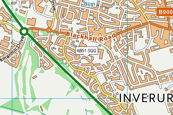 AB51 3QG map - OS VectorMap District (Ordnance Survey)