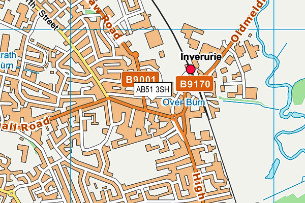 AB51 3SH map - OS VectorMap District (Ordnance Survey)