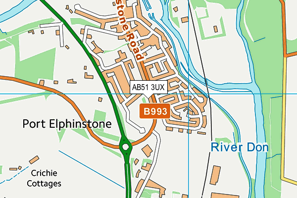 AB51 3UX map - OS VectorMap District (Ordnance Survey) AB51 3UX map - OS VectorMap District (Ordnance Survey)