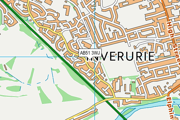 AB51 3WJ map - OS VectorMap District (Ordnance Survey)