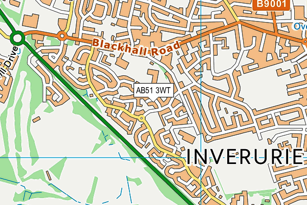 AB51 3WT map - OS VectorMap District (Ordnance Survey)