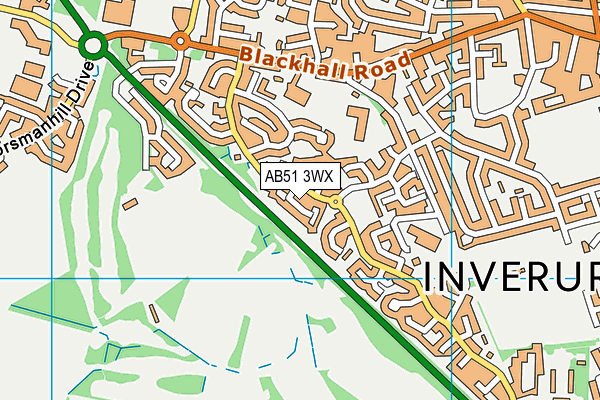 AB51 3WX map - OS VectorMap District (Ordnance Survey) AB51 3WX map - OS VectorMap District (Ordnance Survey)
