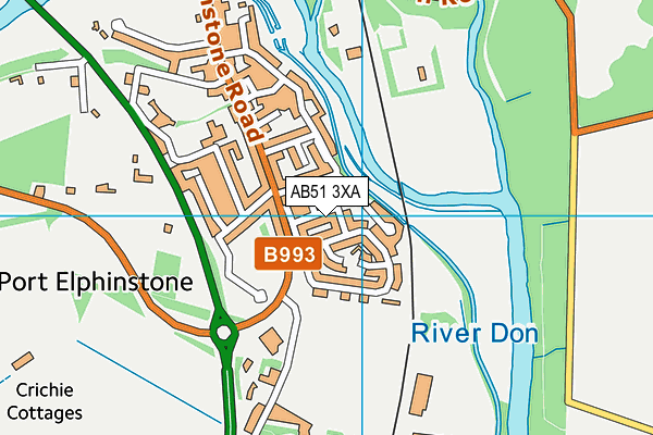 AB51 3XA map - OS VectorMap District (Ordnance Survey) AB51 3XA map - OS VectorMap District (Ordnance Survey)