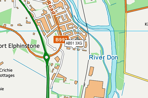AB51 3XG map - OS VectorMap District (Ordnance Survey) AB51 3XG map - OS VectorMap District (Ordnance Survey)