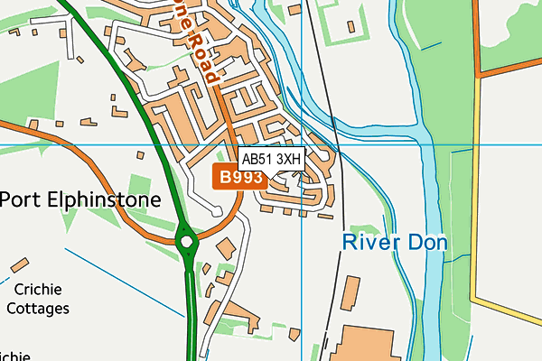 AB51 3XH map - OS VectorMap District (Ordnance Survey) AB51 3XH map - OS VectorMap District (Ordnance Survey)