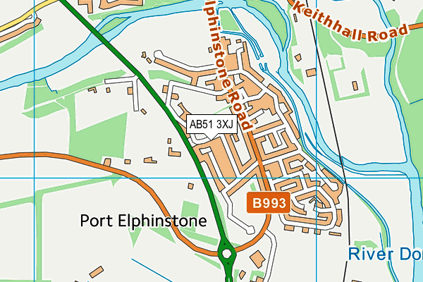 AB51 3XJ map - OS VectorMap District (Ordnance Survey) AB51 3XJ map - OS VectorMap District (Ordnance Survey)