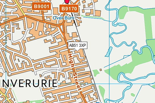 AB51 3XP map - OS VectorMap District (Ordnance Survey)