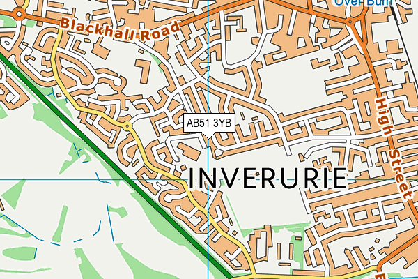 AB51 3YB map - OS VectorMap District (Ordnance Survey)