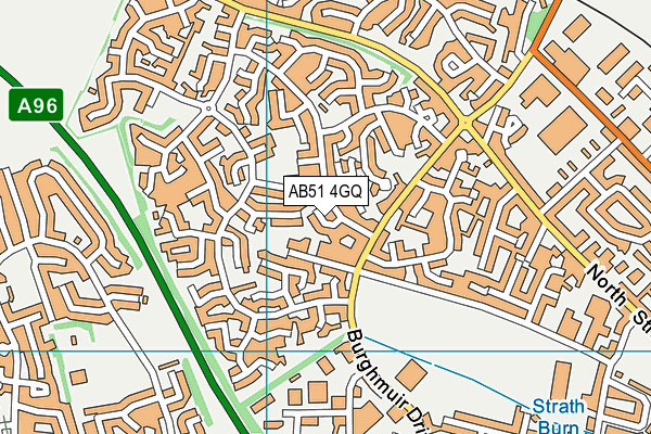 AB51 4GQ map - OS VectorMap District (Ordnance Survey)