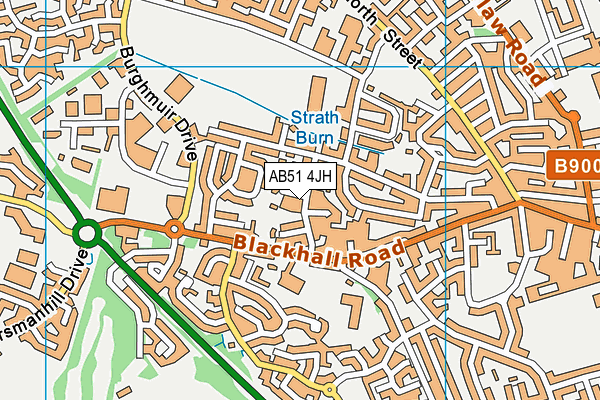 AB51 4JH map - OS VectorMap District (Ordnance Survey) AB51 4JH map - OS VectorMap District (Ordnance Survey)
