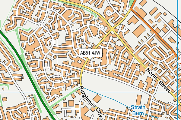 AB51 4JW map - OS VectorMap District (Ordnance Survey) AB51 4JW map - OS VectorMap District (Ordnance Survey)