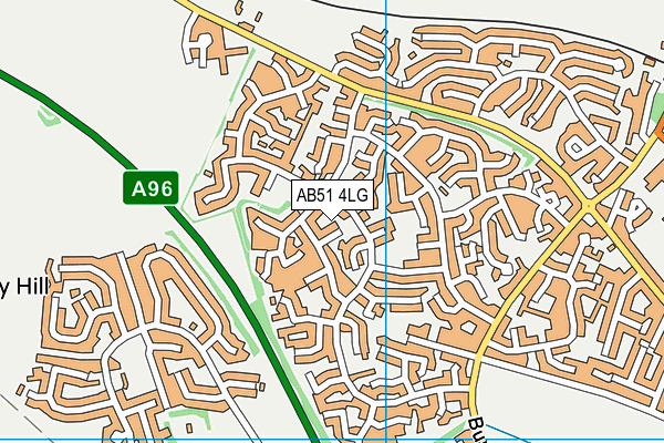 AB51 4LG map - OS VectorMap District (Ordnance Survey) AB51 4LG map - OS VectorMap District (Ordnance Survey)