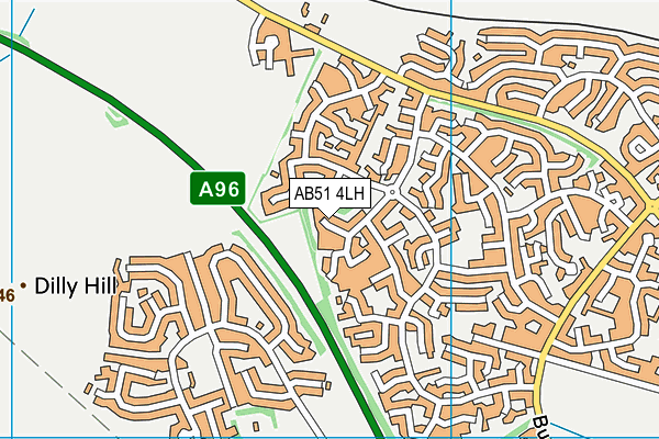 AB51 4LH map - OS VectorMap District (Ordnance Survey) AB51 4LH map - OS VectorMap District (Ordnance Survey)