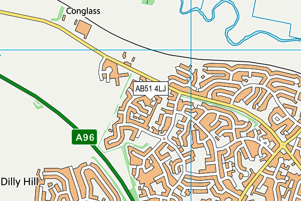 AB51 4LJ map - OS VectorMap District (Ordnance Survey) AB51 4LJ map - OS VectorMap District (Ordnance Survey)