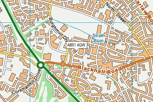 AB51 4QW map - OS VectorMap District (Ordnance Survey) AB51 4QW map - OS VectorMap District (Ordnance Survey)