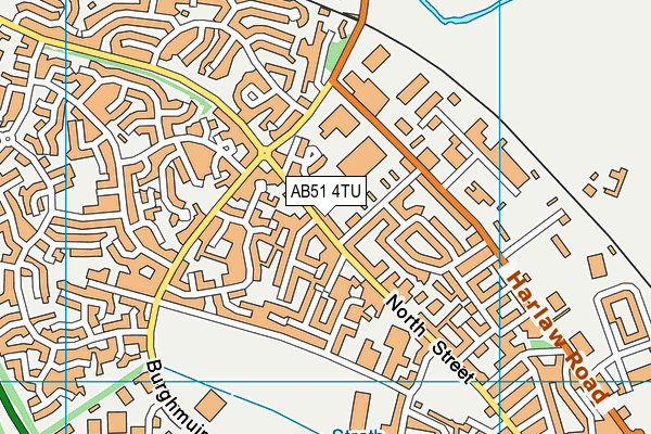 AB51 4TU map - OS VectorMap District (Ordnance Survey)