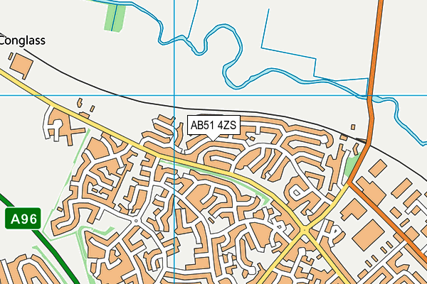AB51 4ZS map - OS VectorMap District (Ordnance Survey) AB51 4ZS map - OS VectorMap District (Ordnance Survey)
