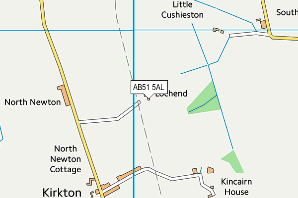 AB51 5AL map - OS VectorMap District (Ordnance Survey)