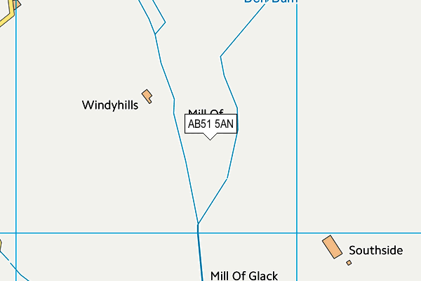 AB51 5AN map - OS VectorMap District (Ordnance Survey) AB51 5AN map - OS VectorMap District (Ordnance Survey)