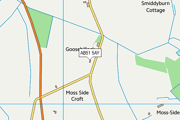 AB51 5AY map - OS VectorMap District (Ordnance Survey) AB51 5AY map - OS VectorMap District (Ordnance Survey)