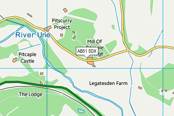 AB51 5DX map - OS VectorMap District (Ordnance Survey) AB51 5DX map - OS VectorMap District (Ordnance Survey)