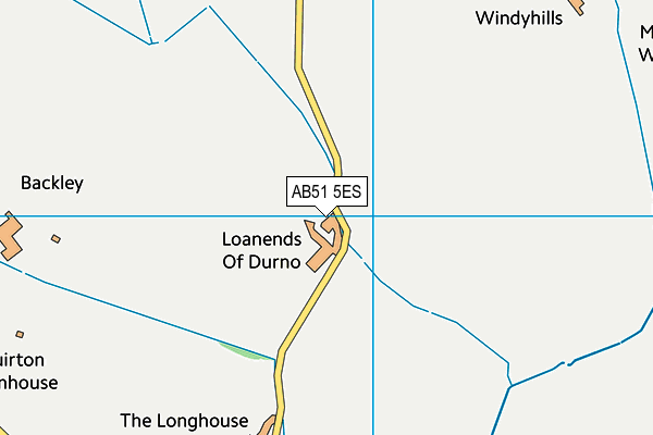 AB51 5ES map - OS VectorMap District (Ordnance Survey)