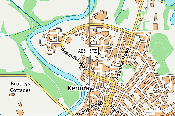 AB51 5FZ map - OS VectorMap District (Ordnance Survey) AB51 5FZ map - OS VectorMap District (Ordnance Survey)