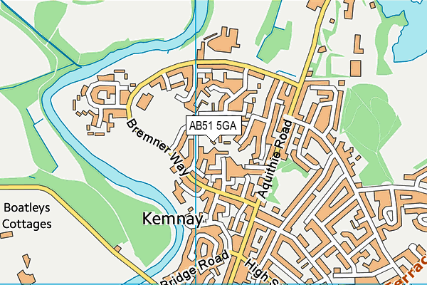 AB51 5GA map - OS VectorMap District (Ordnance Survey) AB51 5GA map - OS VectorMap District (Ordnance Survey)