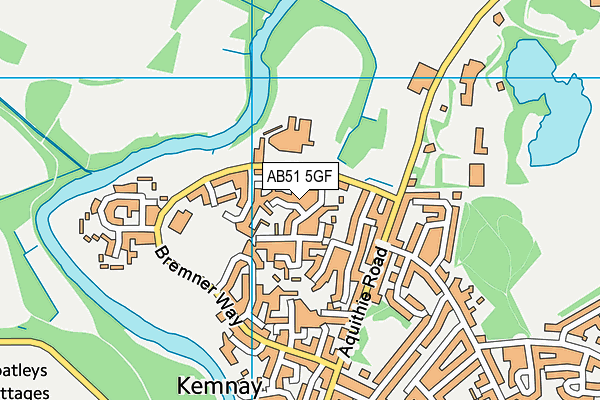 AB51 5GF map - OS VectorMap District (Ordnance Survey) AB51 5GF map - OS VectorMap District (Ordnance Survey)