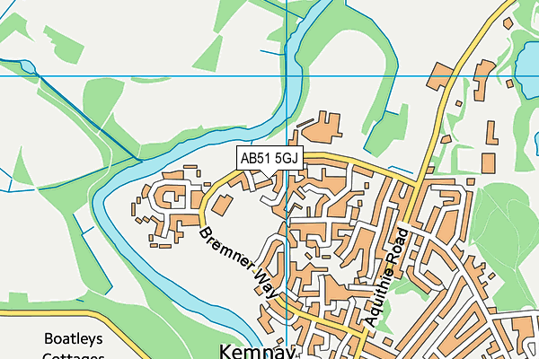 AB51 5GJ map - OS VectorMap District (Ordnance Survey) AB51 5GJ map - OS VectorMap District (Ordnance Survey)
