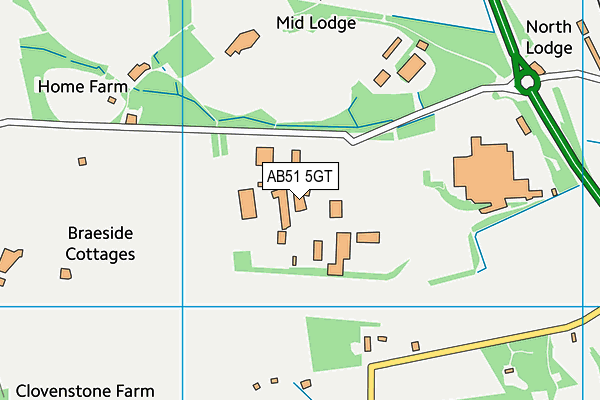AB51 5GT map - OS VectorMap District (Ordnance Survey) AB51 5GT map - OS VectorMap District (Ordnance Survey)