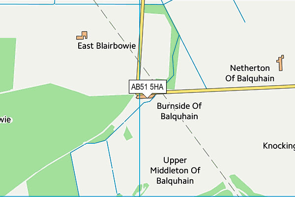 AB51 5HA map - OS VectorMap District (Ordnance Survey)