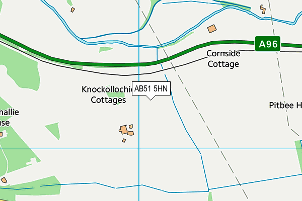 AB51 5HN map - OS VectorMap District (Ordnance Survey) AB51 5HN map - OS VectorMap District (Ordnance Survey)