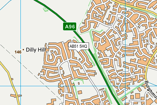 AB51 5HQ map - OS VectorMap District (Ordnance Survey) AB51 5HQ map - OS VectorMap District (Ordnance Survey)