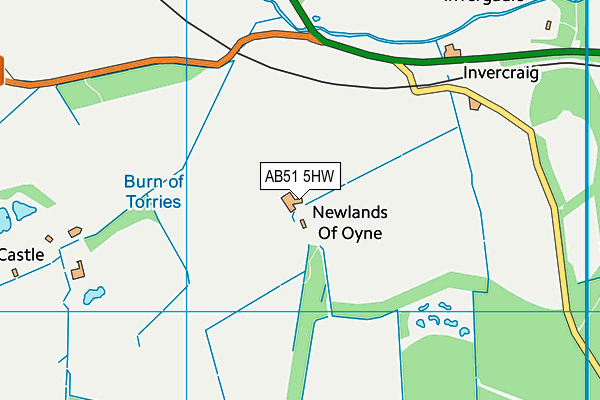 AB51 5HW map - OS VectorMap District (Ordnance Survey) AB51 5HW map - OS VectorMap District (Ordnance Survey)