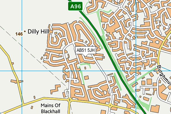 AB51 5JH map - OS VectorMap District (Ordnance Survey) AB51 5JH map - OS VectorMap District (Ordnance Survey)