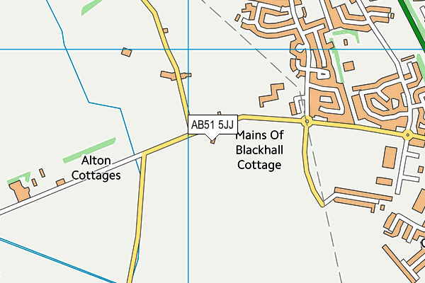 AB51 5JJ map - OS VectorMap District (Ordnance Survey) AB51 5JJ map - OS VectorMap District (Ordnance Survey)